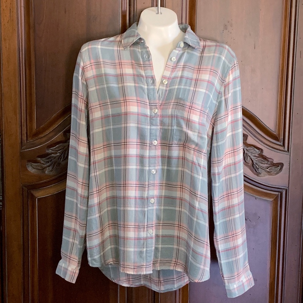 BASS Flannel Long Sleeve Button Down Shirt